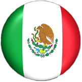 Mexico flag emblem with flag colors & eagle