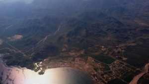 Loreto Bay from Airplane