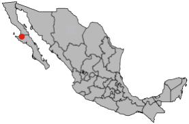 Guerrero Negro on Mexico Map